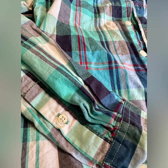 2/$30 - Boys Plaid Flannel Button Up Shirt - Picture 5 of 6